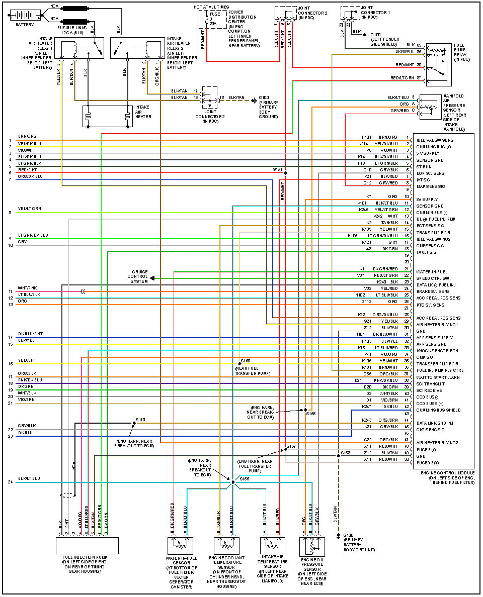 2001 Engine Wiring Map - Electrical